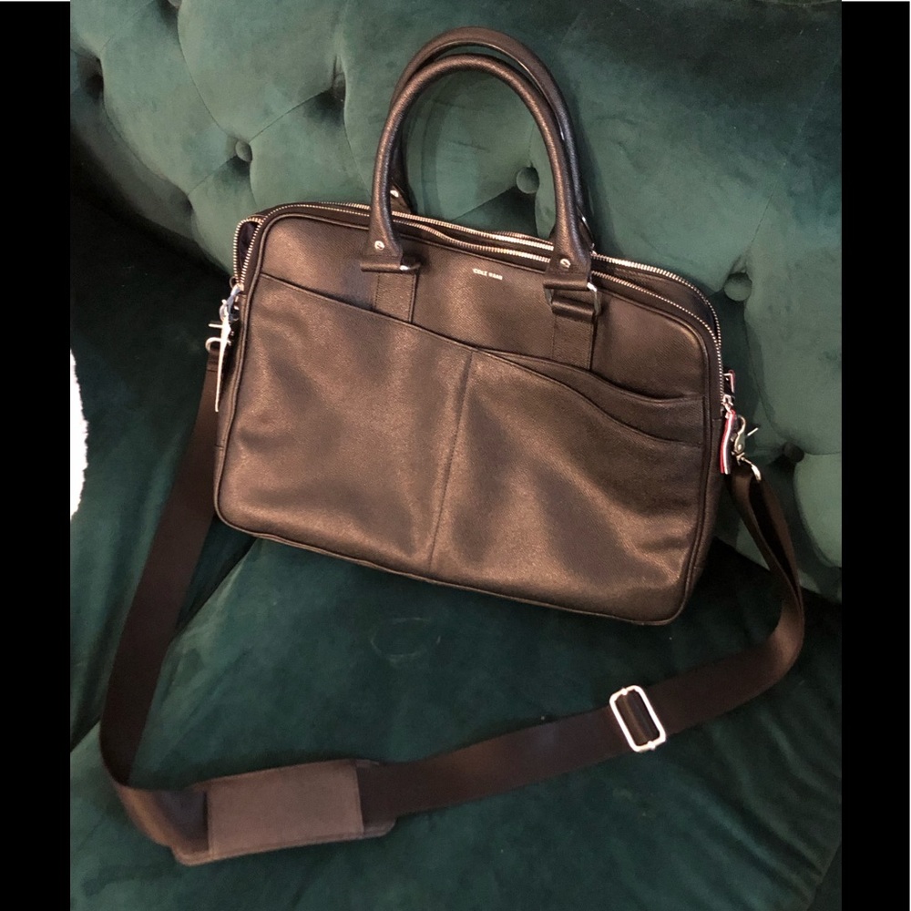 Black Italian Leather Cole Haan Tote bag